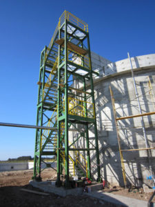Construction of metal stairway